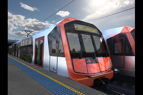 Impression of Hyundai Rotem EMU for New South Wales.
